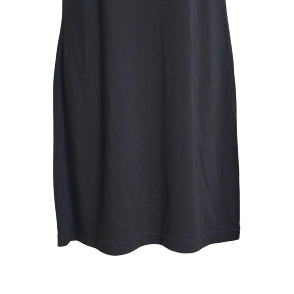 Ann Taylor Black Crew Neck Minimalist Sleeveless Mini Shift Dress Sz S - Picture 3 of 6